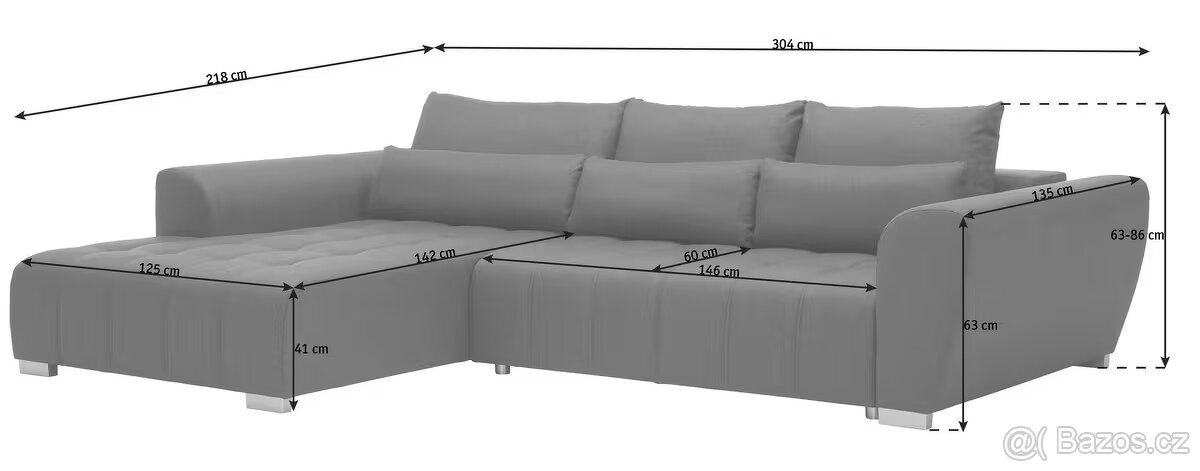 ROHOVÁ SEDAČKA BRAVEN - nepoužitá, stále originálně zabalená - 4