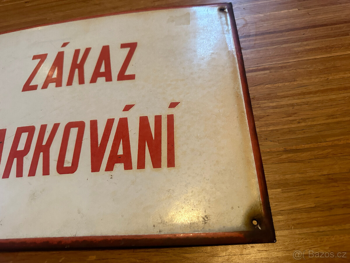 RETRO smaltovaná cedule ZÁKAZ PARKOVÁNÍ - 4