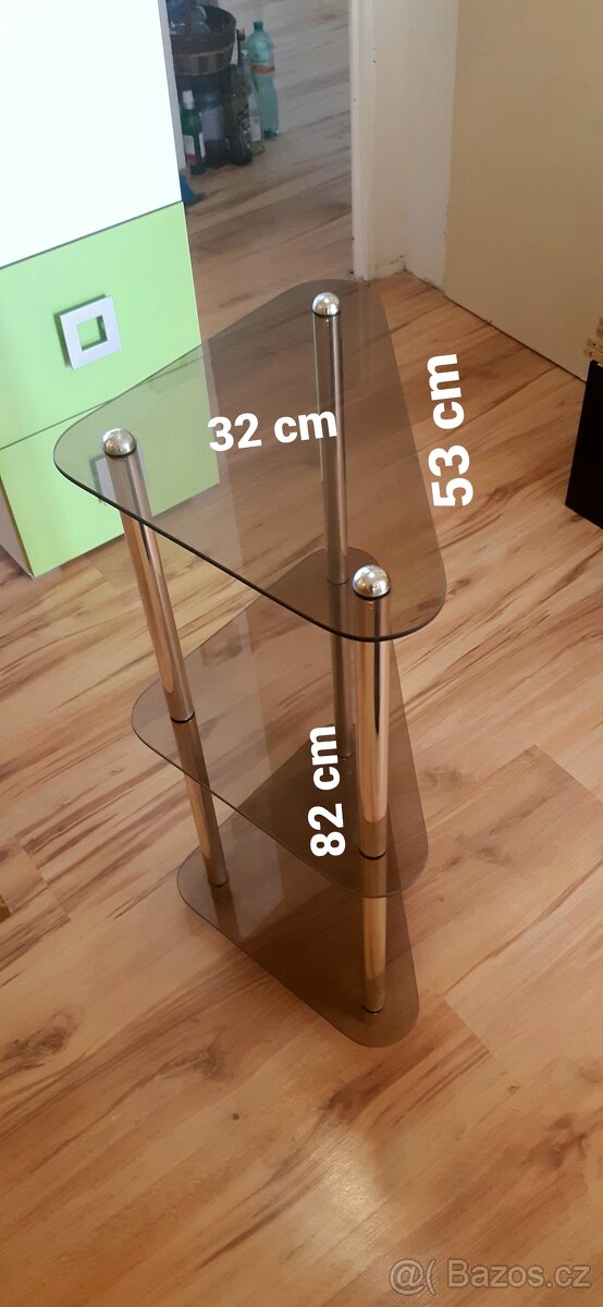 Odkladaci stolek sklo v 82 cm,h33cm,s53cm - 4