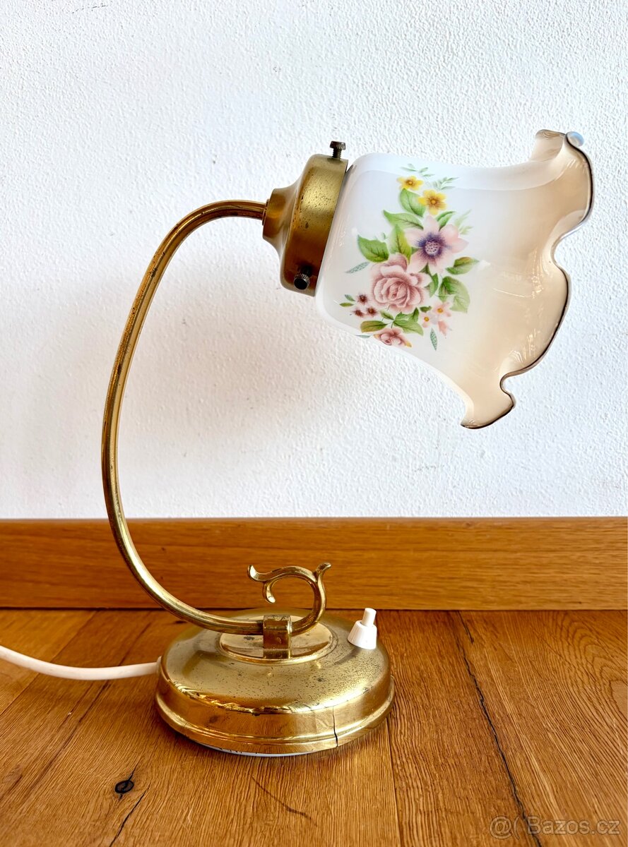 Stará mosazná romantická lampička - 4