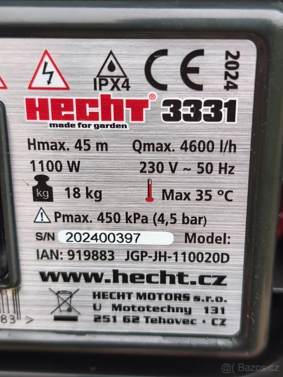 Prodám Domácí vodárnu HECHT 3331 - se zárukou - 4