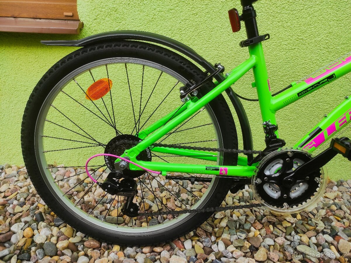 Značkové dětské kolo LEADER FOX 24" (ZELENÁ) - 4