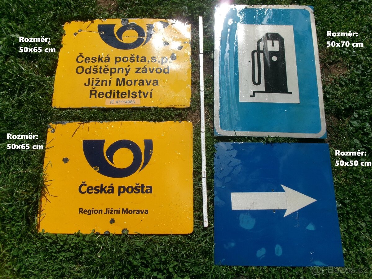 prodám různé staré smaltované cedule různé zaměření, propaga - 4