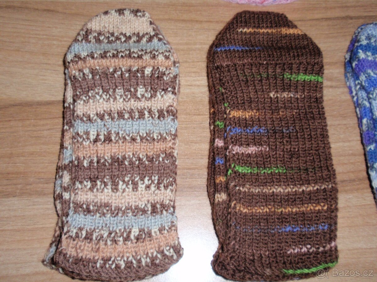 Vlněné ručně pletené ponožky - velikost 41-43 - 4