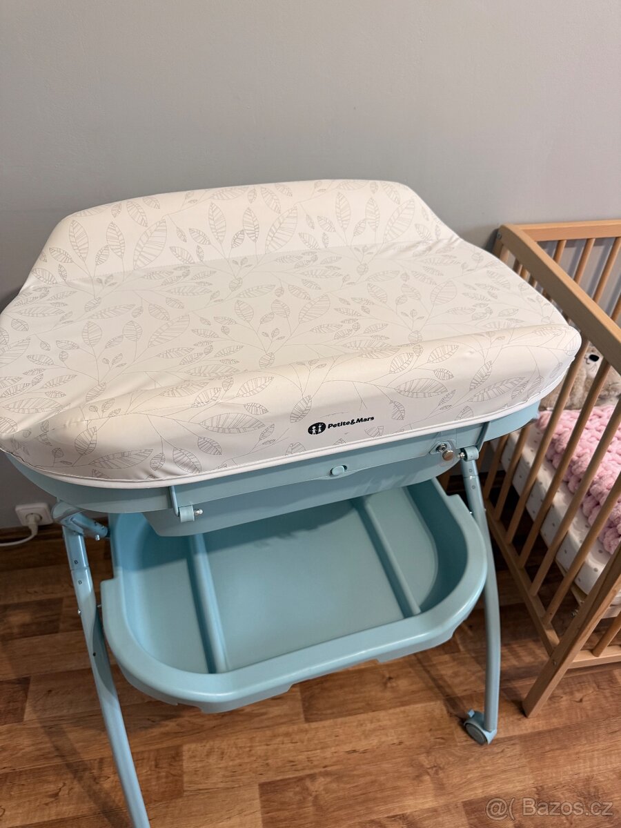 Petite & Mars Přebalovací pult s vaničkou Spa 3v1 Mint - 4