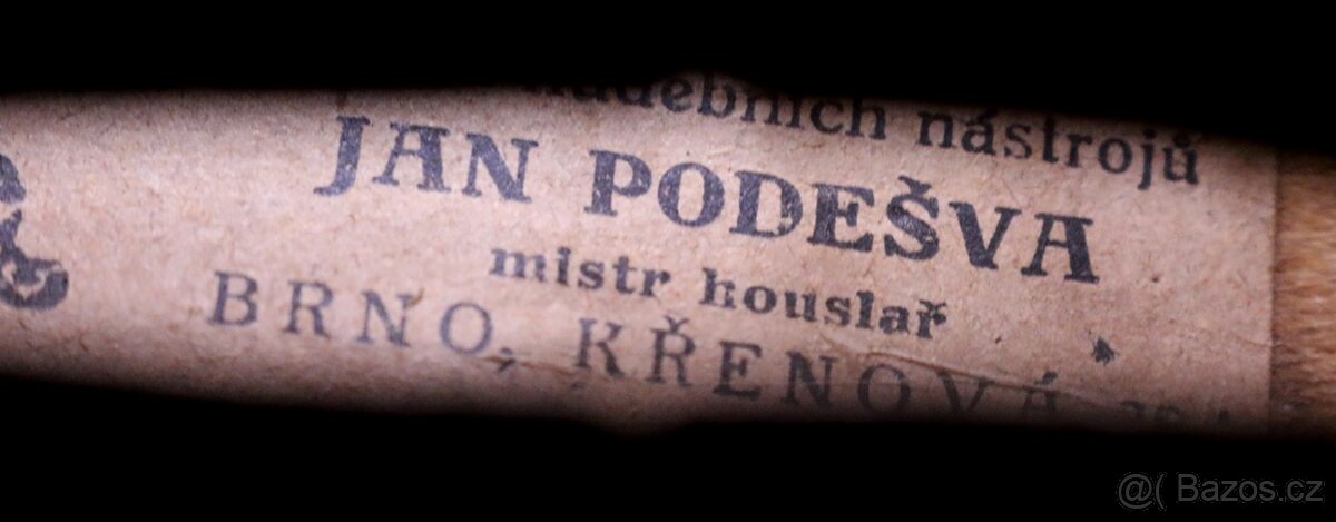Staré celé české housle od Jana PODEŠVY c. 1920 - 4