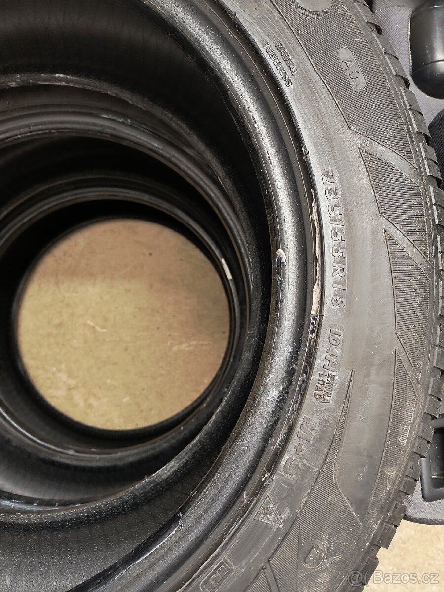3ks Zimních pneumatik Dunlop 235/55/18 - 4