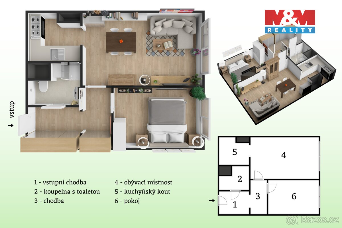 Prodej bytu 2+kk, 42 m², Praha, ul. Ratibořská - 4