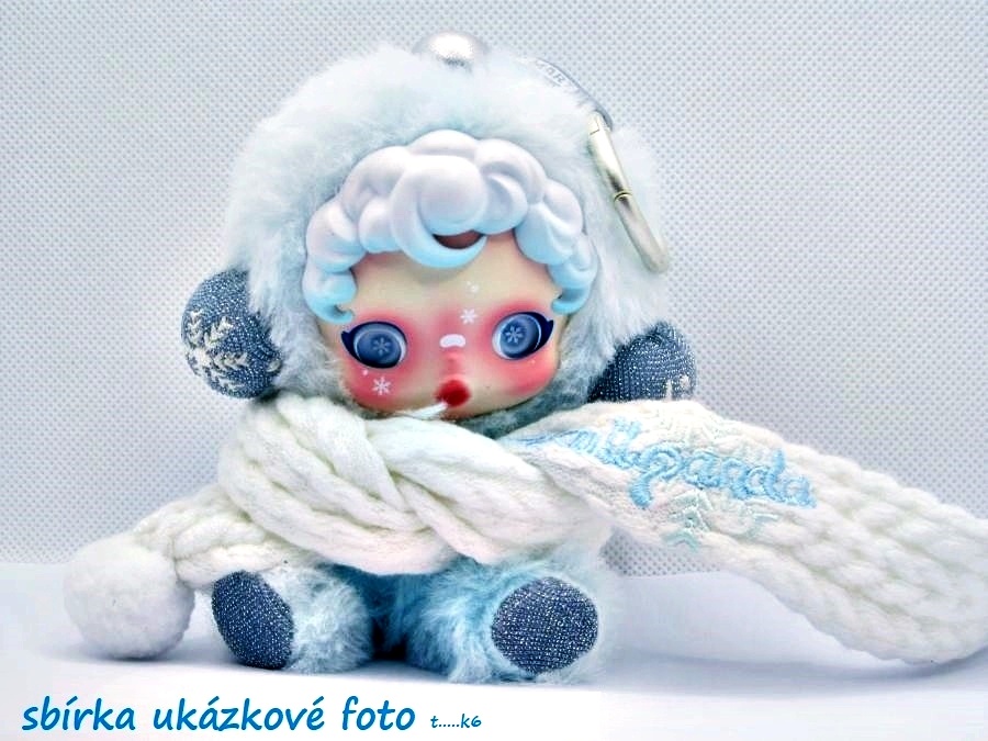 č.3 🐼 SKULLPANDA plyšová panenka BLINDBOX přívěsek SNOW - 4