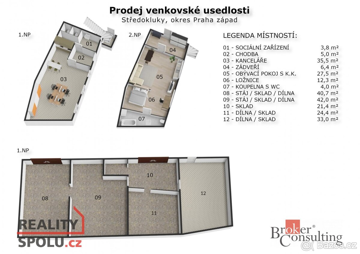 Prodej, domy/zemědělská usedlost, 579 m2, Kladenská 8, 25268 - 4