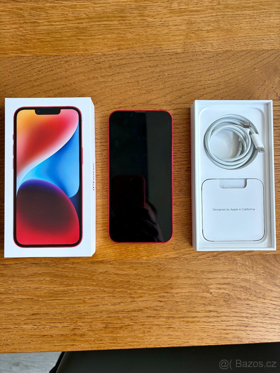 Prodám iPhone 14 128 GB Red (červená) - 4