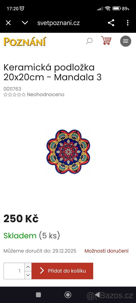 KERAMICKA PODLOZKA MANDALA - 4