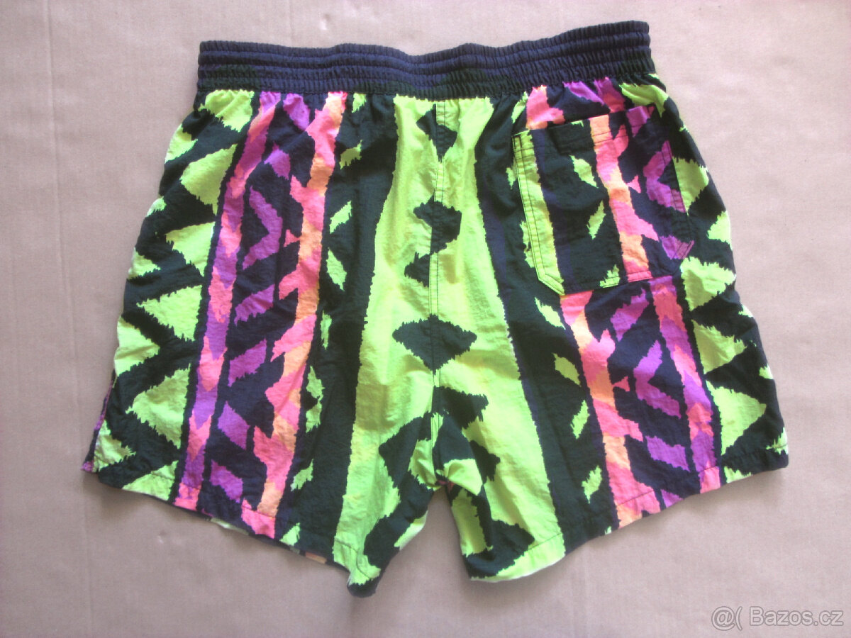 Vintage 80s/90s pánské surf beach shorts kraťasy - 4