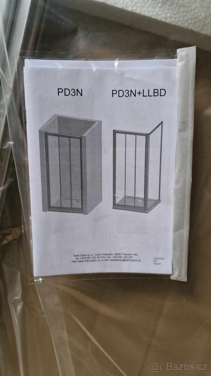 Zástěny ve 2 rozměrech - Sprchový kout,Zástěna značka ROTH - 4