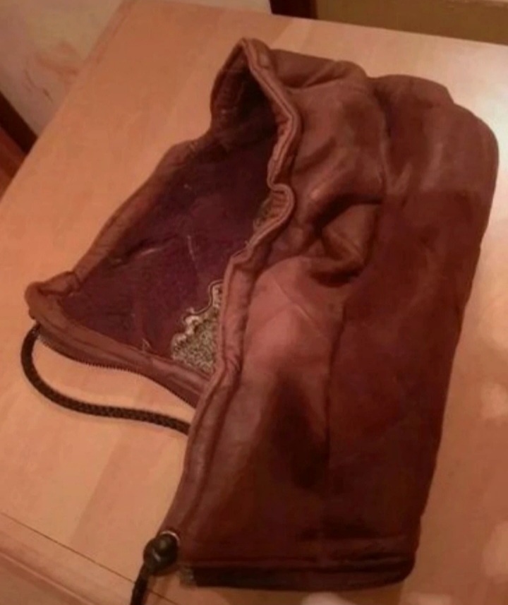 Kábat z pravé kůže s kožešinou, vel. 42-44 - 4