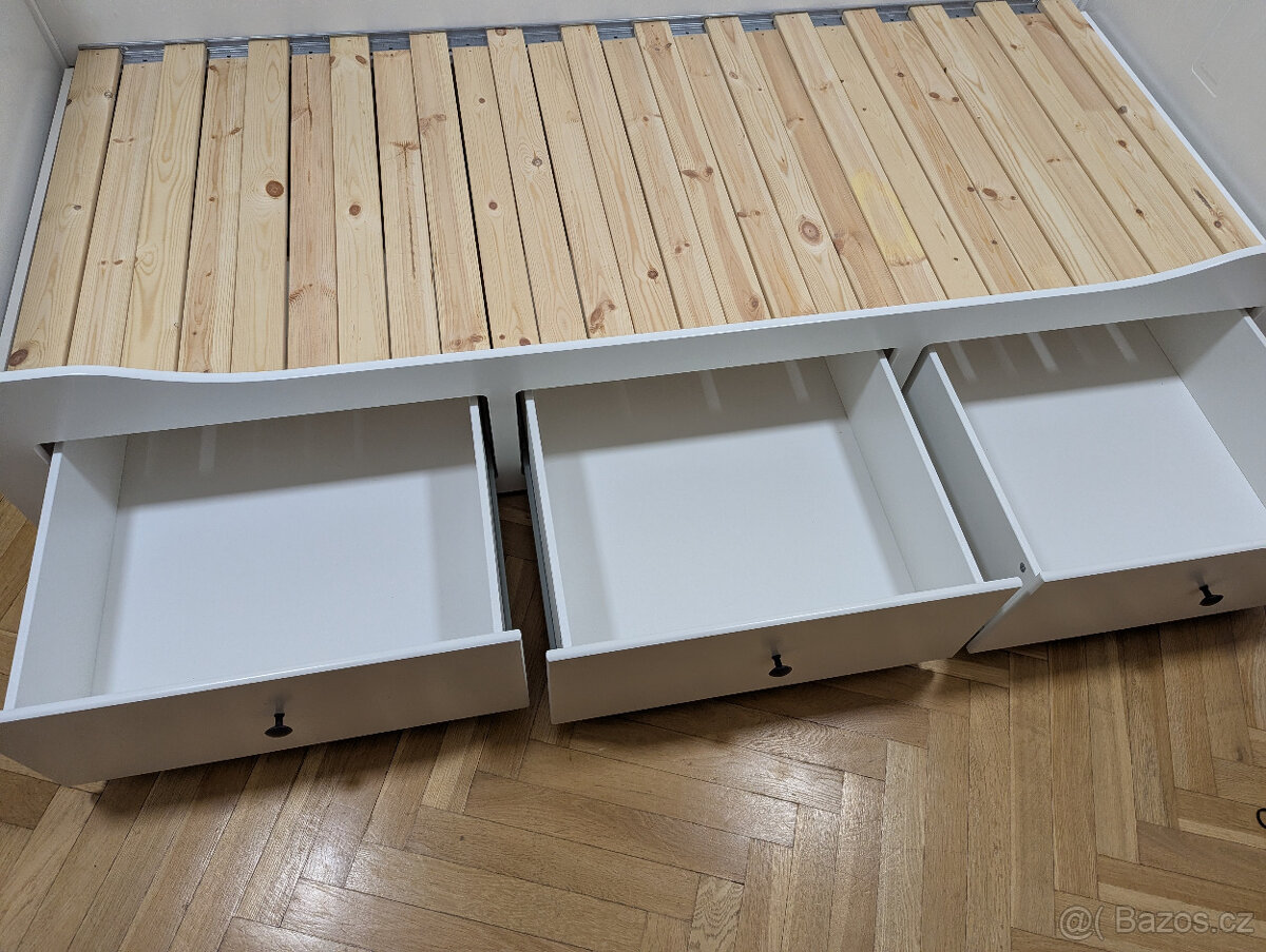IKEA HEMNES rozkládací postel + 2 matrace - 4