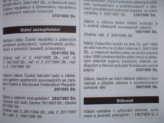Právní předpisy ČR přehled a členění zákonů výklad znění - 4