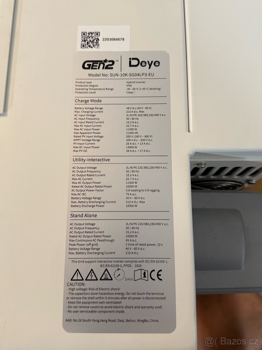 Střídač Deye SUN-10K-SG04LP3 10kWp 48V - 4