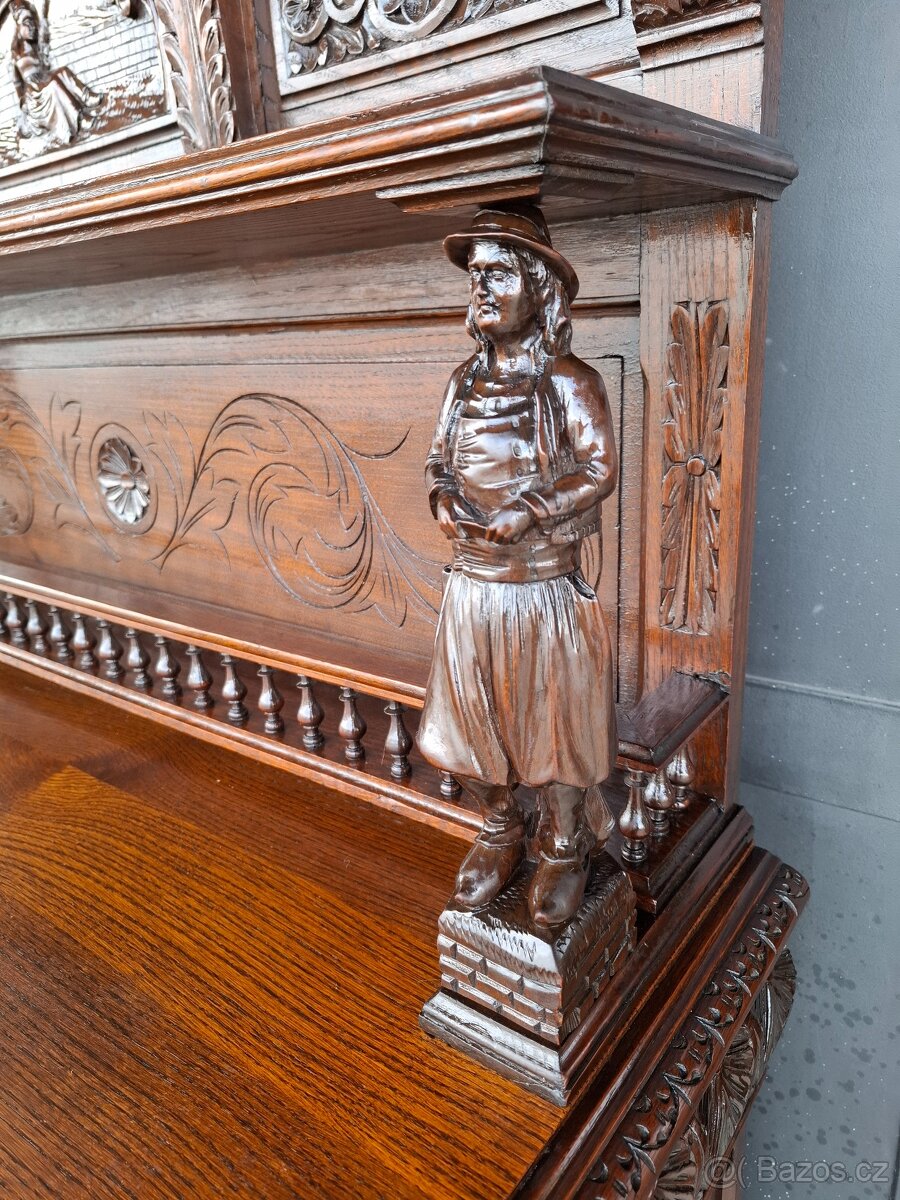Starožitný francouzský bufet-kabinet Bretaň - 4