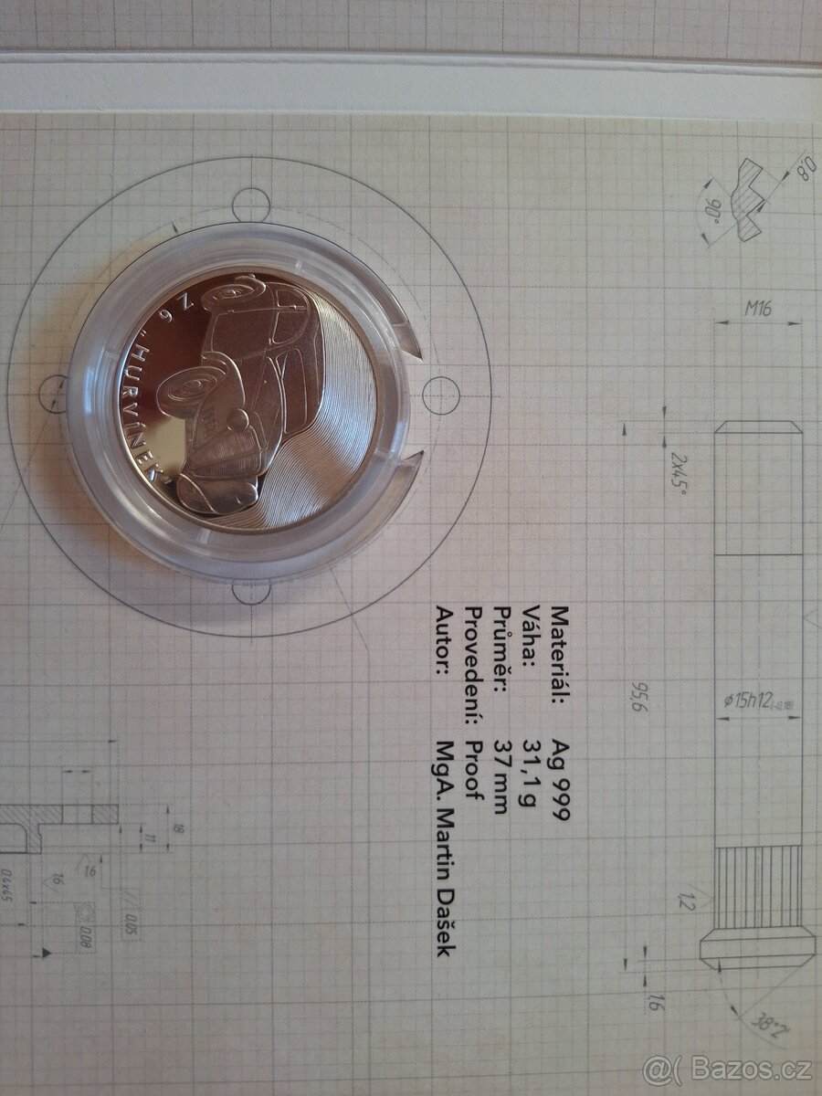 2024 NA KOLECH STŘÍBRNÁ MINCE PRAGA V3S, Z6 + ZDARMA BOX. - 4