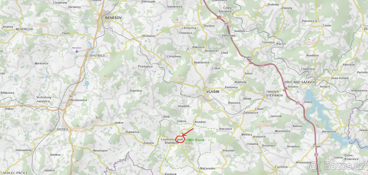 Prodám pozemky v katastrálním území Louňovice pod Blaníkem - 4