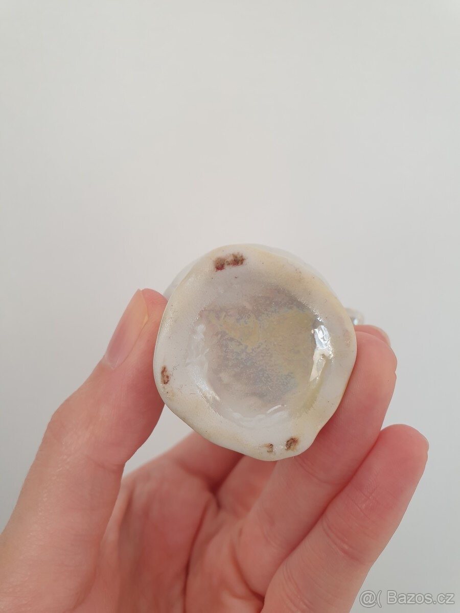 Retro dekorace duhový porcelán džbánek květinky - 4