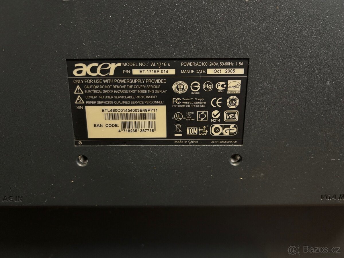 Monitor Acer AL1716s - 4