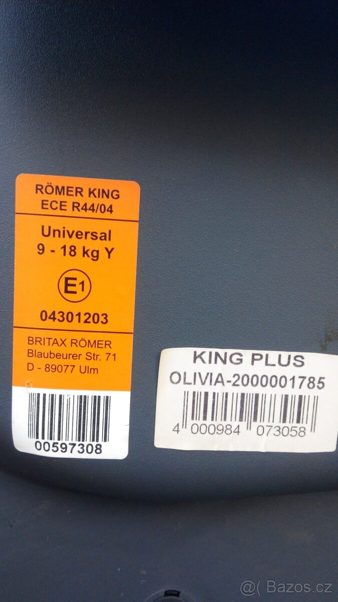 Prodám autosedačku Römer - 4