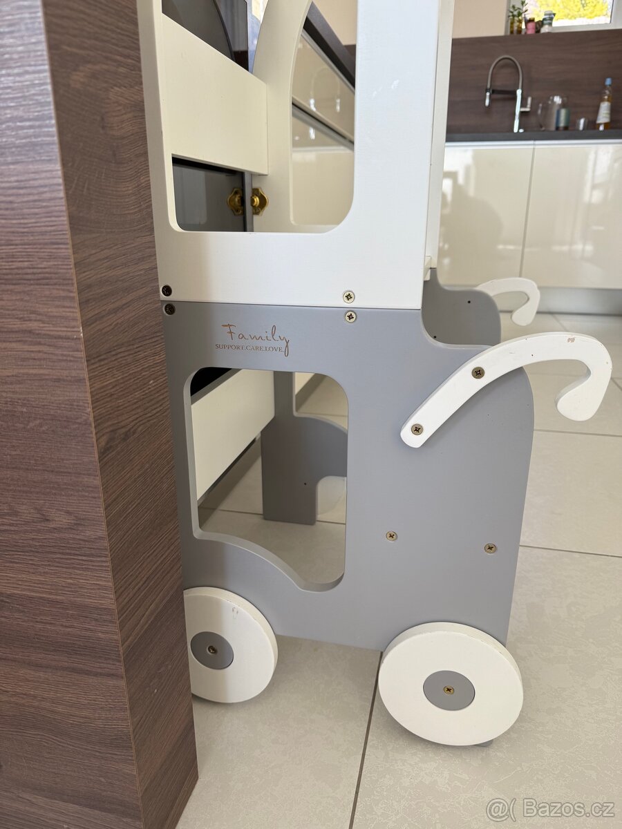 Šedo-bílá učící věž 2v1 - 4