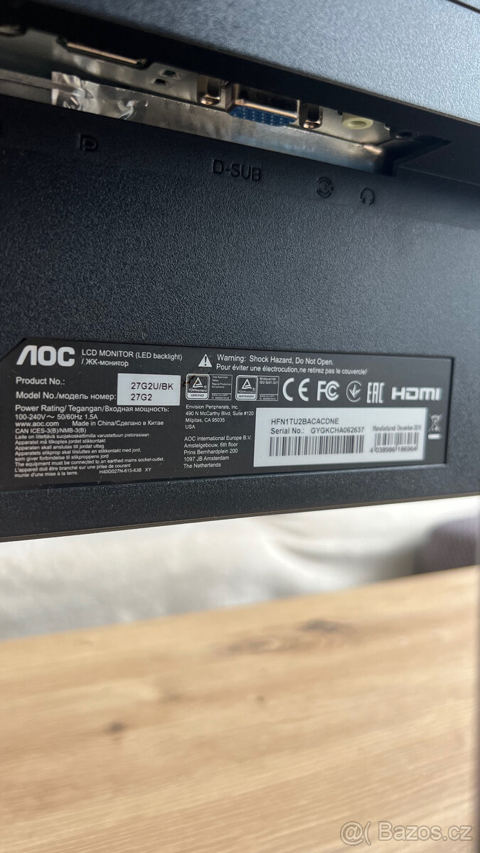 Monitor 27" AOC 27G2U - 4