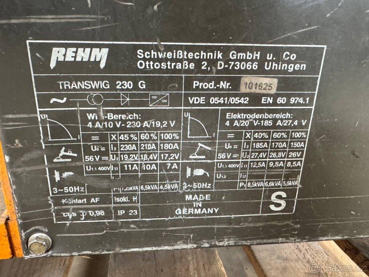 Svářečka REHM Transwig 230 G , Transtig 260 DC - 4