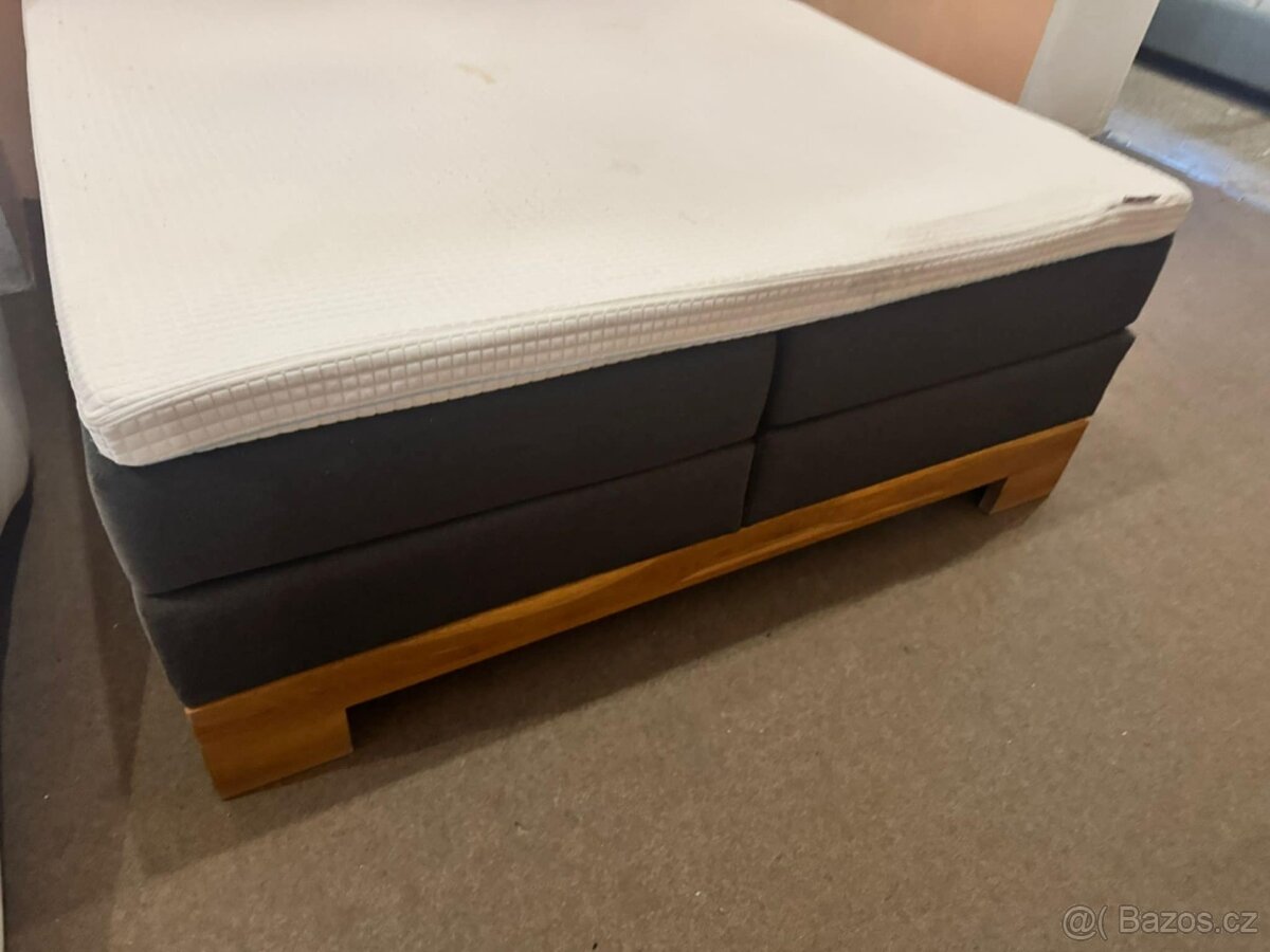 Luxusní boxspring postel EWARTON 70 cm vysoká s matracemi +T - 4