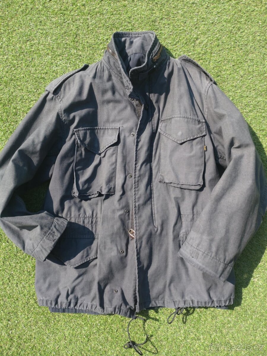 BUNDA PARKA M65 ALPHA INDUSTRIES XL/R ČERNÁ - 4