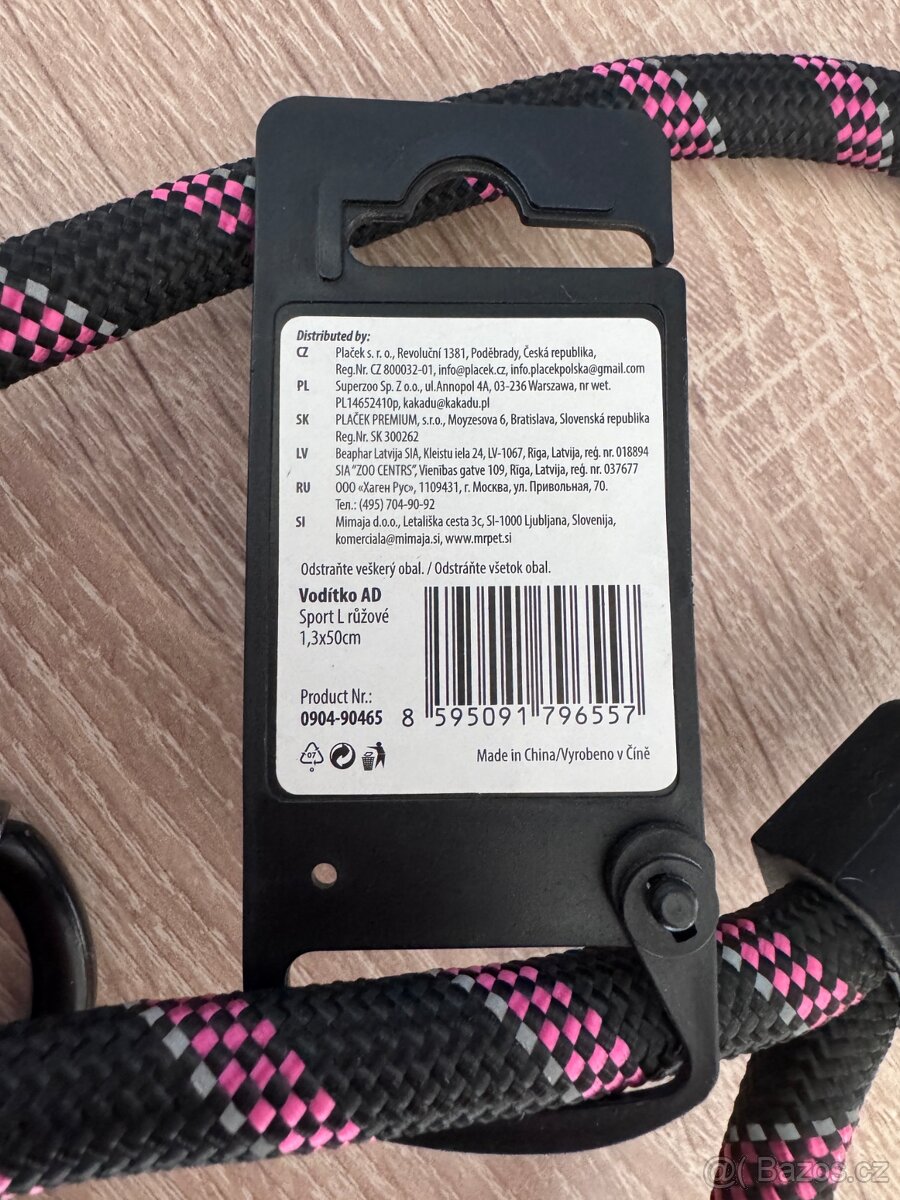 Vodítko Active Dog Sport, vel. L, černo-růžová - 4