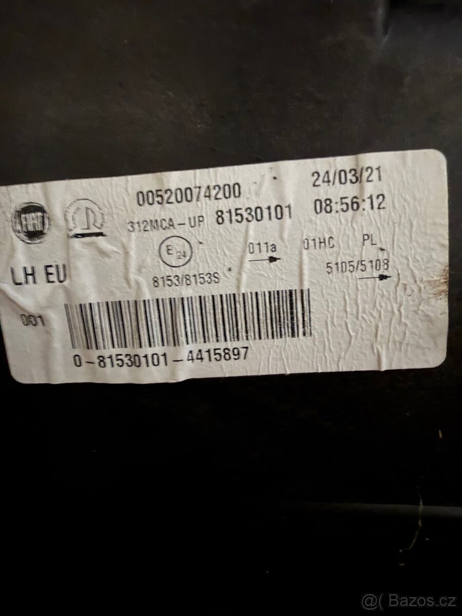 Fiat 500 svetlo levé čočka 2020 - 4