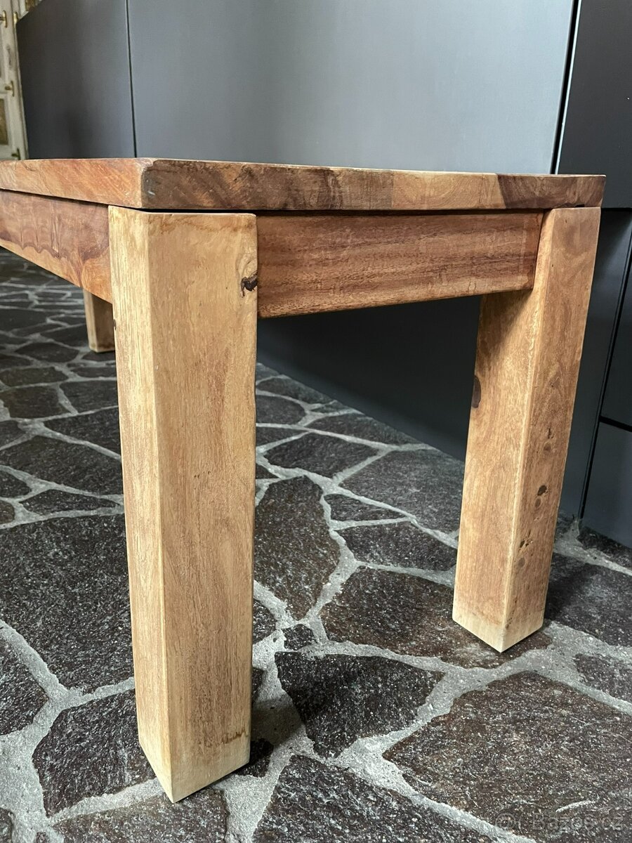 Dřevěná lavice masivní dřevo Sheesham - 4