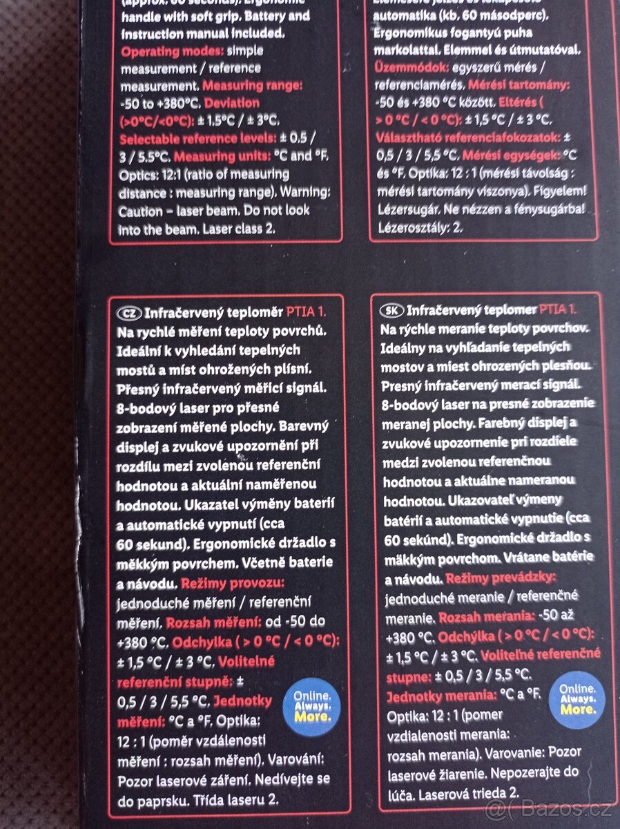 Infračervený teploměr Parkside - 4