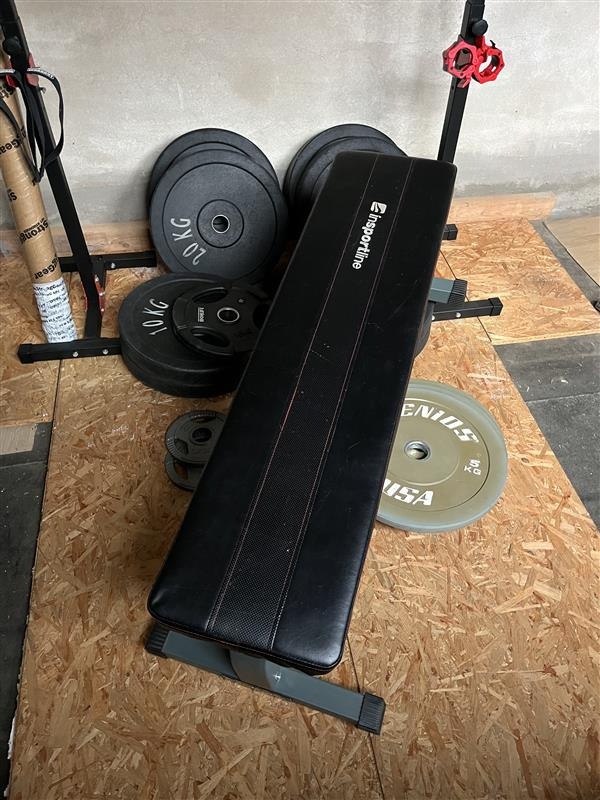 Vybavení na silový trénink - osa, kotouče, lavice atd. - 4