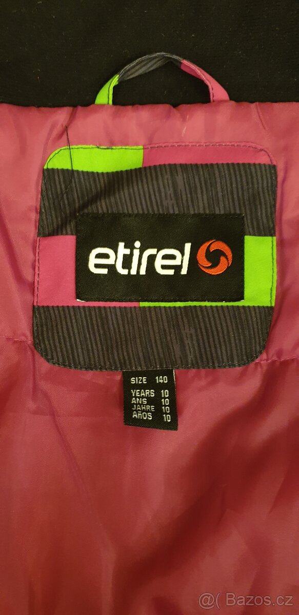 Dívčí zimní lyžařská BUNDA zn. ETIREL vel. 140 - 4