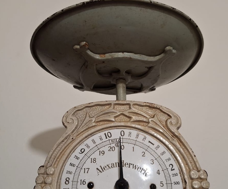 Starožitná litinová váha Alexanderwerk z roku 1915 - 4