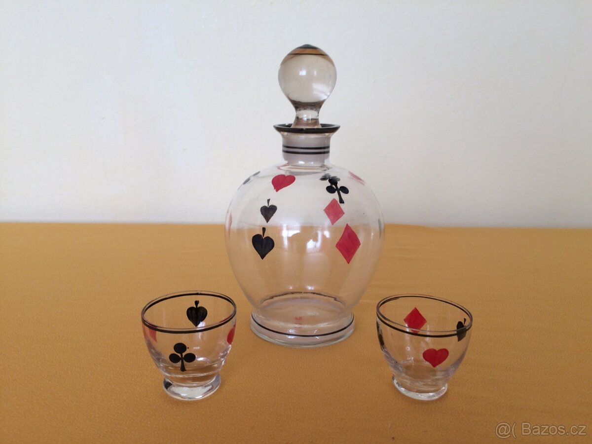 SKLENĚNÁ KARAFA + 2 SKLENIČKY - 4