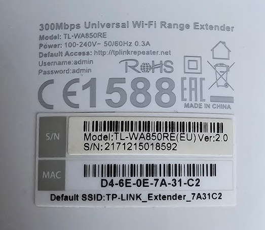 WiFi extendery D-Link DAP-1620 + TP-Link TL-WA850RE - 4