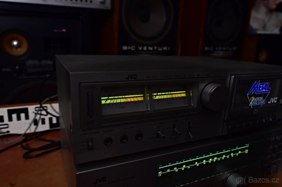 JVC R-S11L receiver, JVC KD-A33 kazeťák, JVC L-A21 gramofon - 4
