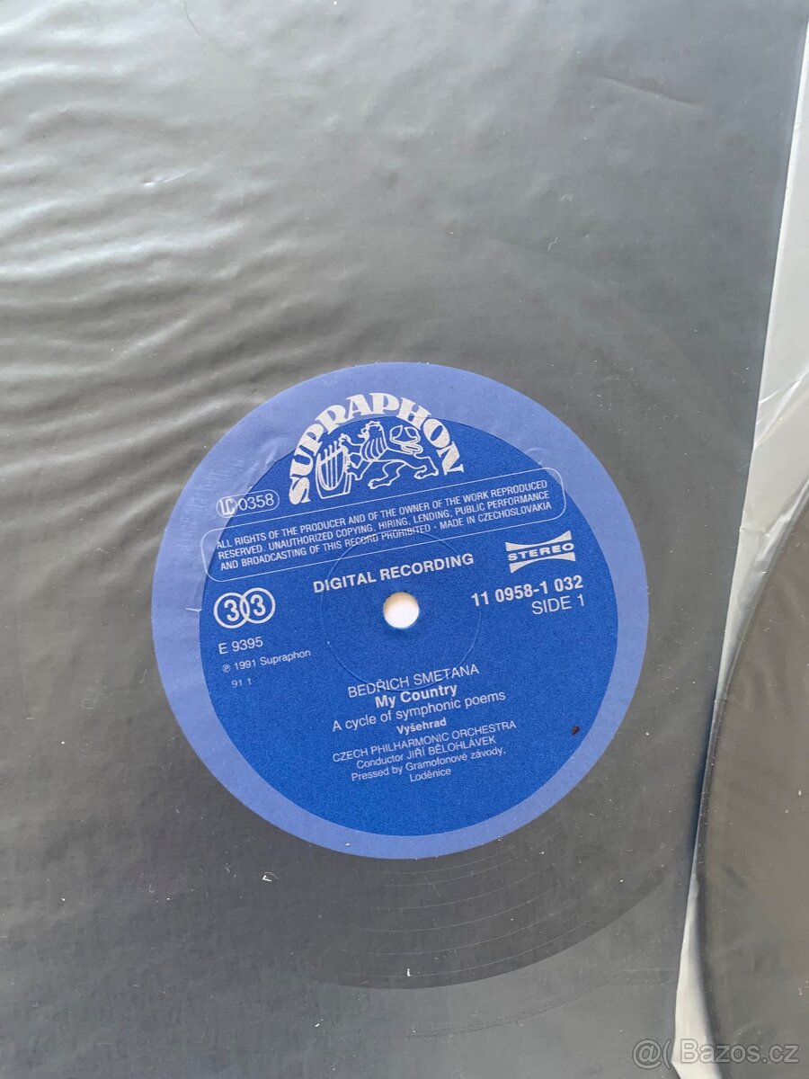 PRODÁM DVĚ GRAMOFONOVÉ DESKY - SMETANA MÁ VLAST MY COUNTRY - 4