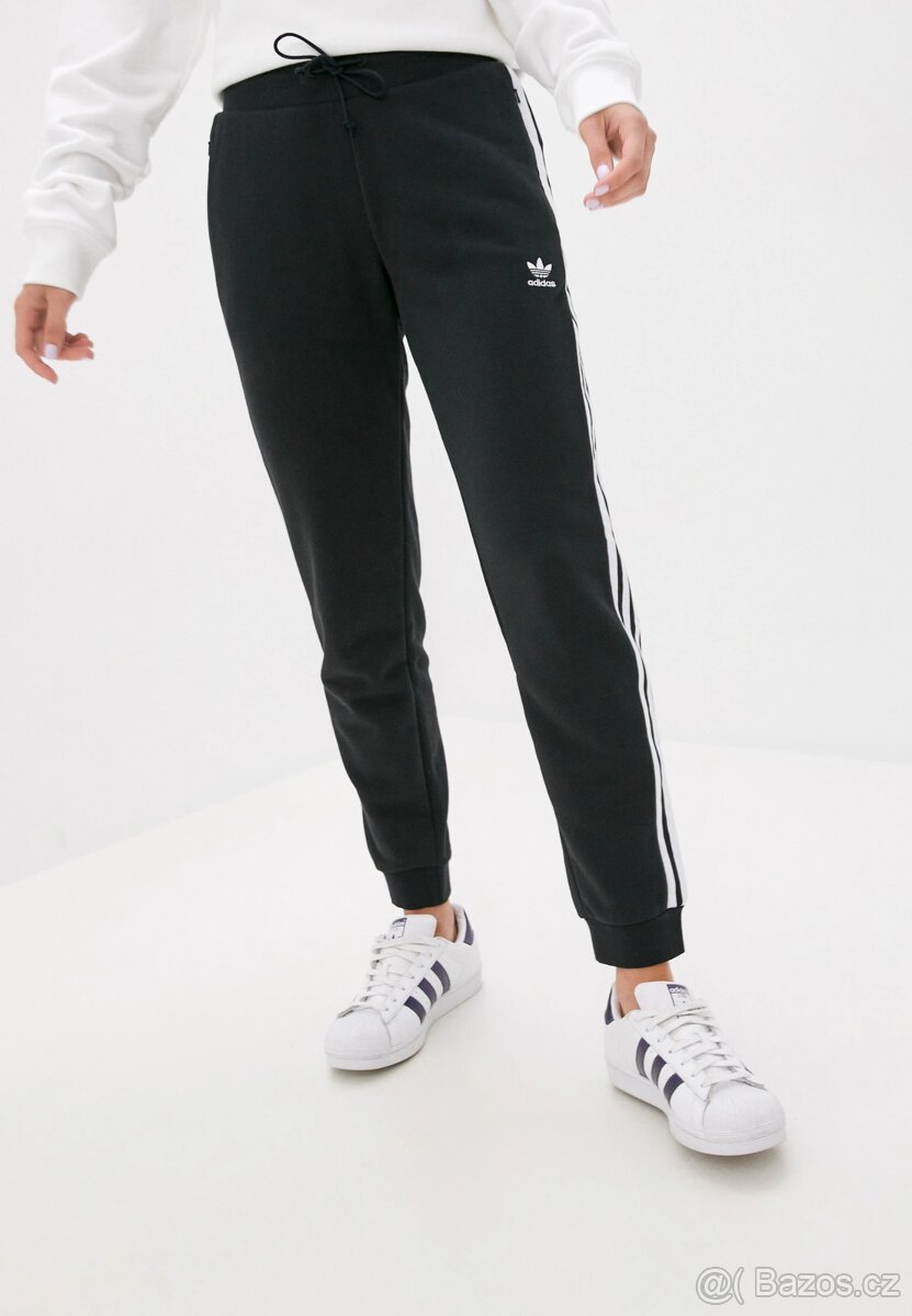 ADIDAS DÁMSKÉ STYLOVÉ BAVLNĚNÉ KRÁSNÉ TEPLÁKY 38 M(40_42)🤩 - 4