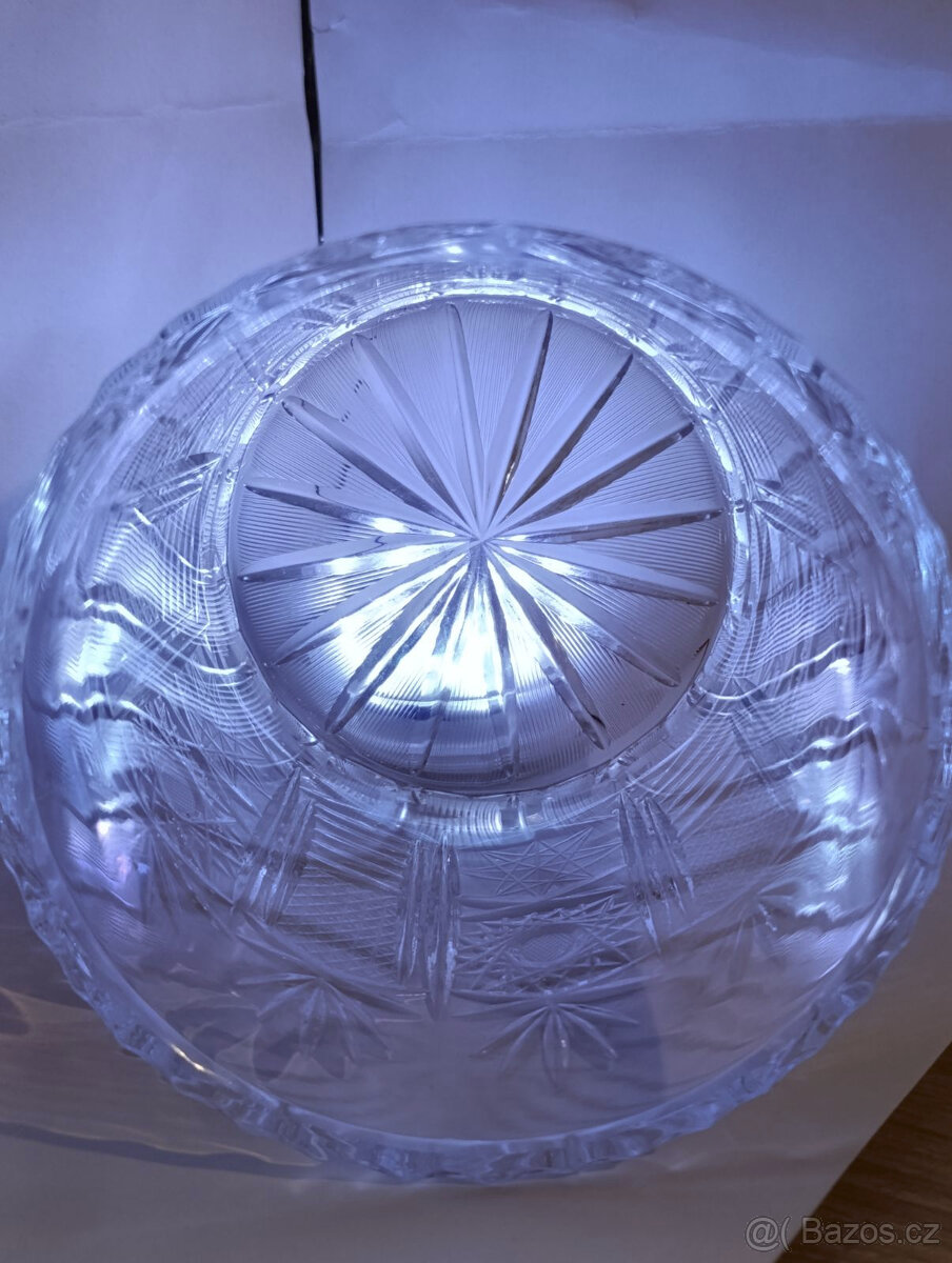 BROUŠENÁ KŘIŠTÁL.VÁZA 14 CM atyp. - 4
