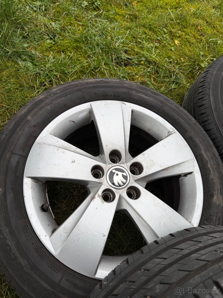 Originál Škoda letní alu kola 185/60R15 5x100 - 4