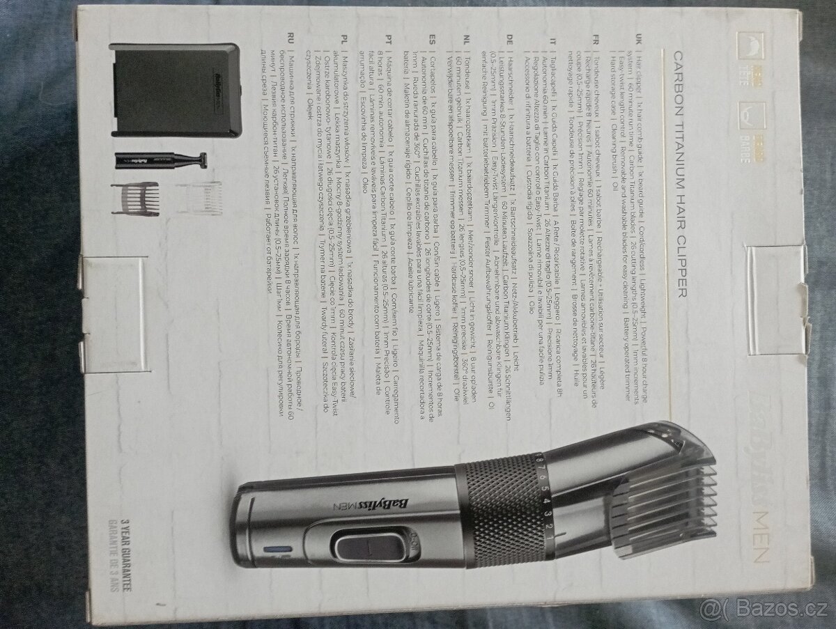 Zastřihovač vlasů a vousů Babyliss MEN E978E - 4