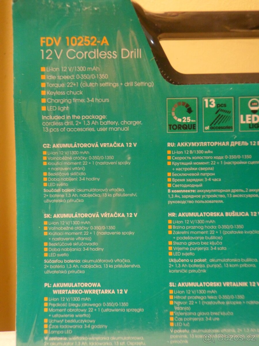 Akumulátorová vrtačka Fieldmann FDV 10252-A - 4