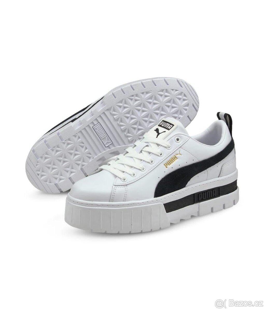 Puma nové tenisky platformy kožené boty - 4